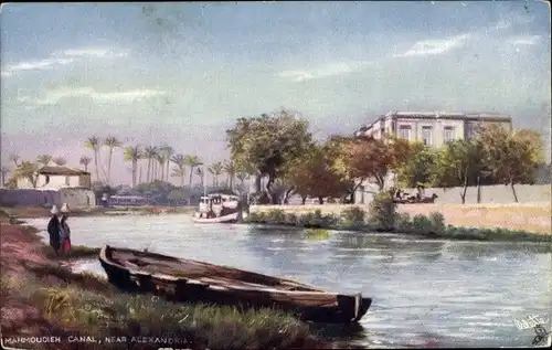Künstler Ak Alexandria Ägypten, The Mahmoudieh Canal, Tuck