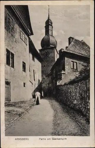 Ak Arnsberg im Hochsauerlandkreis, Partie am Glockenturm