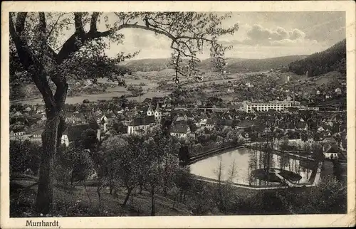 Ak Murrhardt in Baden Württemberg, Stadtpanorama, Teich, Kirche