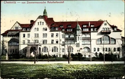 Ak Chemnitz Sachsen, Blick auf von Zimmermannsche Naturheilanstalt