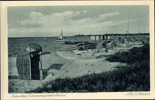 Ak Timmendorfer Strand in Ostholstein, Am Strand, Strandkörbe