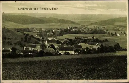Ak Kirchremda Rudolstadt in Thüringen, Blick auf den Ort, Remda