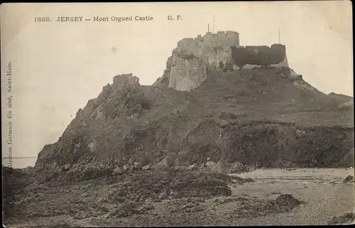 Ak Jersey Kanalinseln, Mont Orgueil Castle