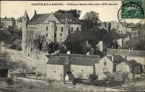 Ak Chateau Landon Seine et Marne, Abbaye Saint Severin
