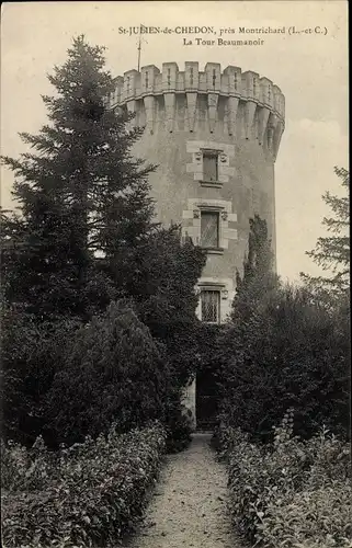 Ak Saint-Julien-de-Chédon Loir et Cher, La Tour Beaumanoir