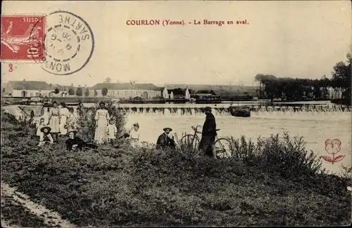 Ak Courlon Yonne, Le Barrage en aval