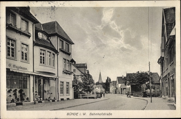 Bünde Westfalen. Bahnhofstraße Nr. 06654 oldthing Ansichtskarten