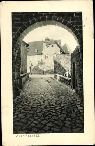 Ak Meißen Elbe Sachsen, Torturm der ehemaligen Zugbrücke