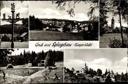 Ak Spiegelau im Bayerischen Wald Niederbayern, Blick auf Erholungsort