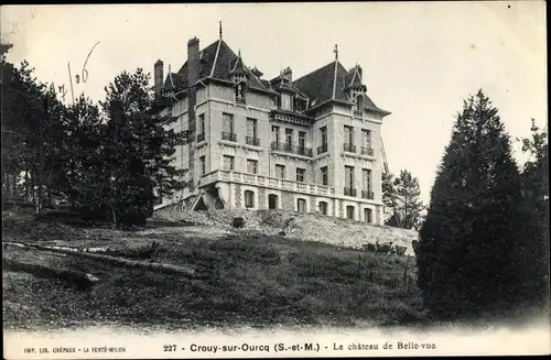 Ak Crouy sur Ourcq Seine et Marne, Le Chateau de Bellevue
