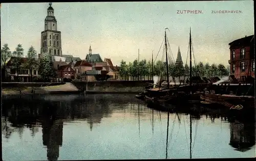 Ak Zutphen Gelderland Niederlande, Zuiderhaven