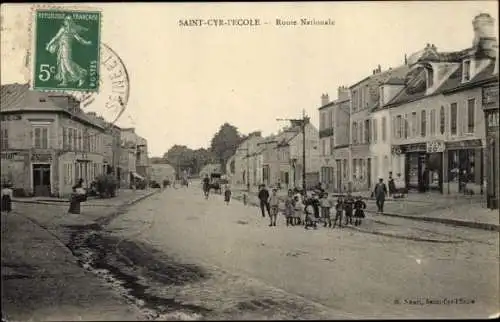 Ak Saint Cyr l'École Yvelines, Route Nationale