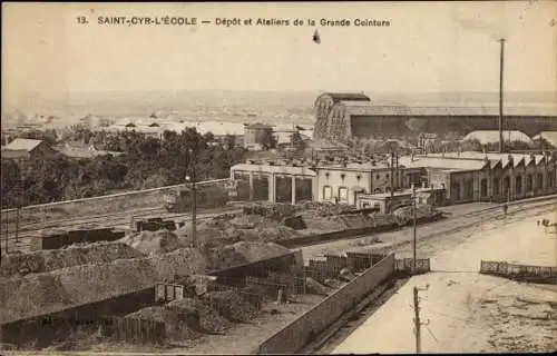 Ak Saint Cyr l'École Yvelines, Depot et Ateliers de la Grande Ceinture