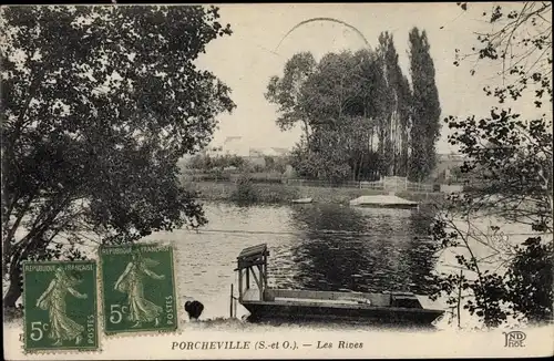 Ak Porcheville Yvelines, Les Rives