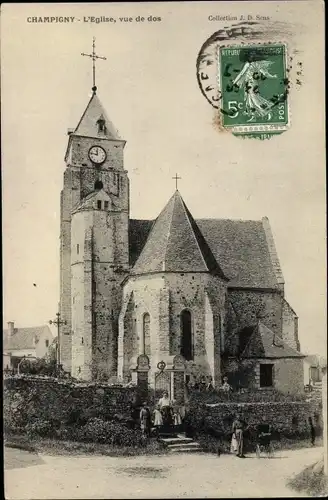 Ak La Chapelle Champigny Yonne, Eglise