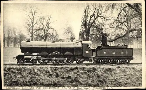 Ak Britische Eisenbahn, Lokomotive, NGR Express Locomotive Columbus Eskdale Railway, Cumberland