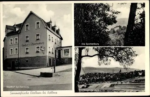 Ak Eitelborn im Westerwald, Gasthaus zur Sporkenburg, Fritz Knopp, Totalansicht