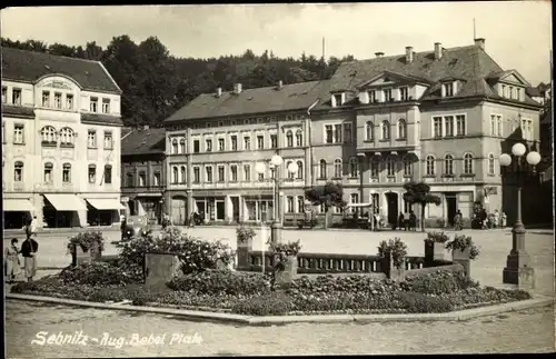 Ak Sebnitz Sachsen, August Bebel Platz