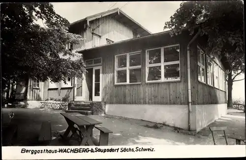 Foto Ak Saupsdorf Sebnitz Sachsen, Berggasthaus Wachberg