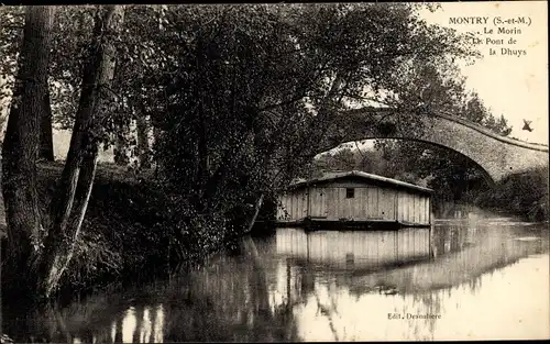 Ak Montry Seine et Marne, Le Morin, Le Pont de la Dhuys