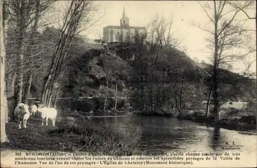 Ak Hérisson Allier, L´Eglise de Chateloy