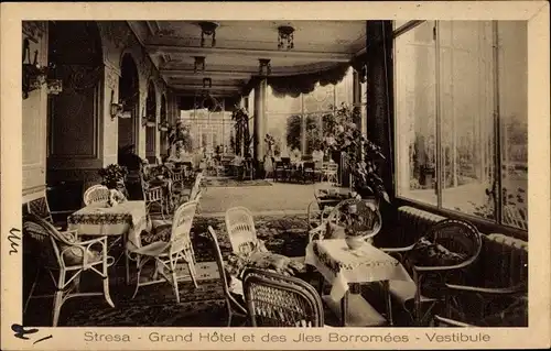 Ak Stresa Piemonte Italien, Grand Hotel et des Jles Borromees, Vestibule