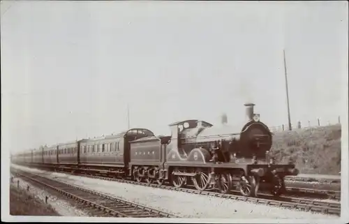 Ak Britische Eisenbahn, Dampflok, Tender