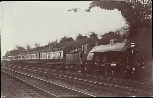 Ak Britische Eisenbahn, Dampflok, Tender 7
