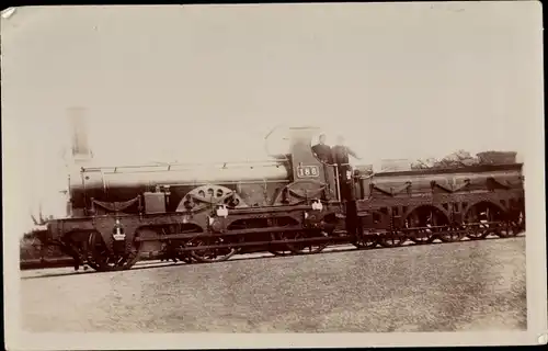 Ak Britische Eisenbahn, Dampflok, Tender 186