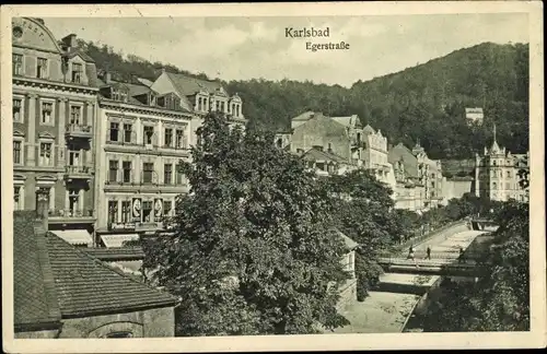 Ak Karlovy Vary Karlsbad Stadt, Egerstraße