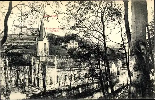 Ak Karlovy Vary Karlsbad Stadt, Evangelische Kirche