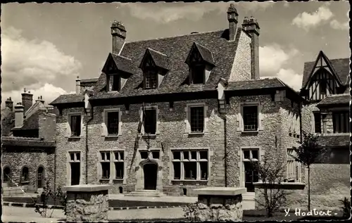 Ak Moret-sur-Loing Seine et Marne, L'Hotel de Ville, la facade