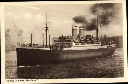 Ak Dampfschiff Deutschland, HAPAG