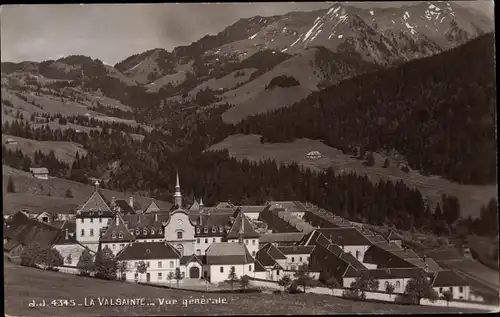 Ak Val de Charmey Kanton Freiburg, La Valsainte, Vue generale