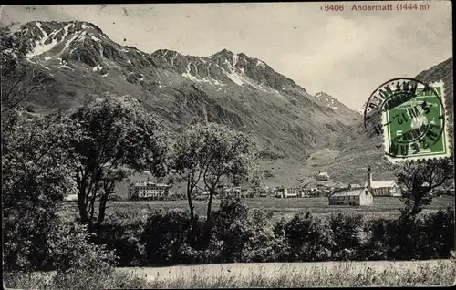 Ak Andermatt Kanton Uri, Teilansicht