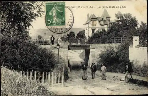 Ak Vernouillet Yvelines, Pont, route de Triel