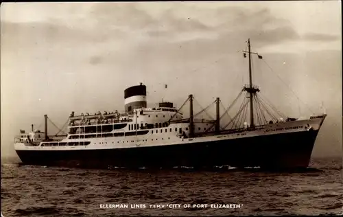 Ak Steamer City of Port Elizabeth, Dampfschiff, Ellerman Lines