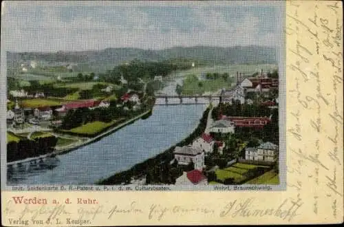 Ak Werden Essen Ruhrgebiet, Gesamtansicht