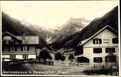 Ak Spielmannsau Oberstdorf im Oberallgäu, Pension Berghof