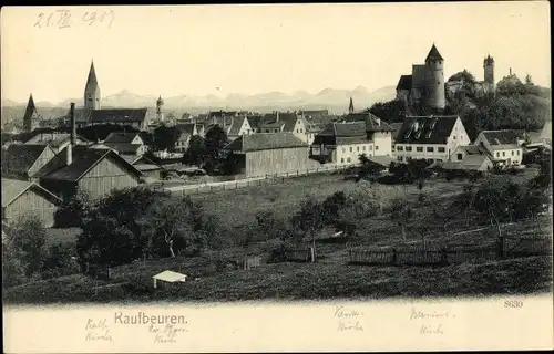 Ak Kaufbeuren am Wertach in Schwaben, Gesamtansicht