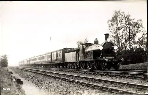 Ak Britische Eisenbahn, Dampflok, Tender 1655