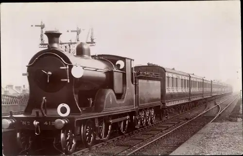 Ak Britische Eisenbahn, Dampflok, Tender 4498, White Star boat Express