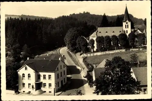 Ak Oberrahmede Lüdenscheid im Märkischen Kreis, Gasthof Hüttebräucker, Kirche