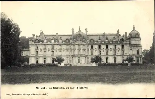 Ak Noisiel Seine-et-Marne, Le Chateau, vu sur la Marne