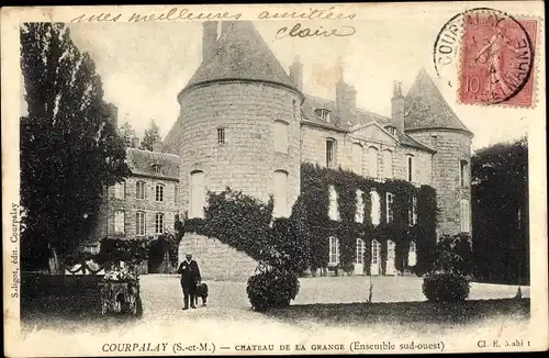 Ak Courpalay Seine et Marne, Chateau de la Grange, Ensemble sud ouest