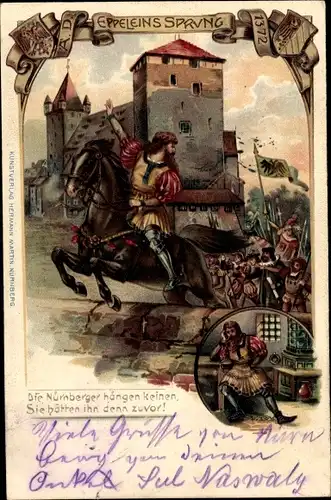 Präge Passepartout Nürnberg in Mittelfranken, Eppeleins Sprung 1372