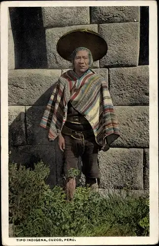 Ak Cuzco Peru, Tipo Indigena, Indio, Peruaner