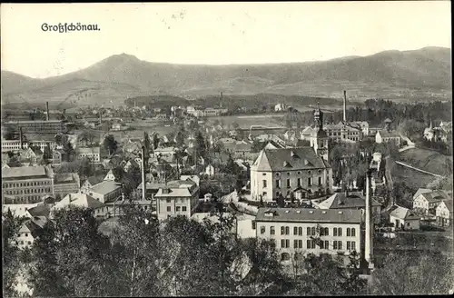 Ak Großschönau in Sachsen, Teilansicht