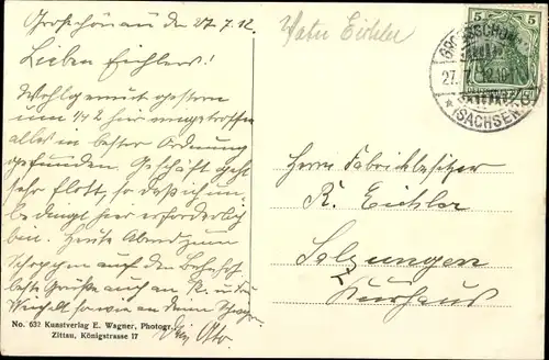 Ak Großschönau in Sachsen, Teilansicht