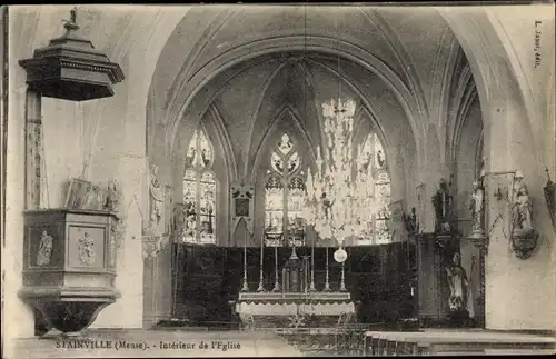 Ak Stainville Lothringen Meuse, Interieur de l'Eglise